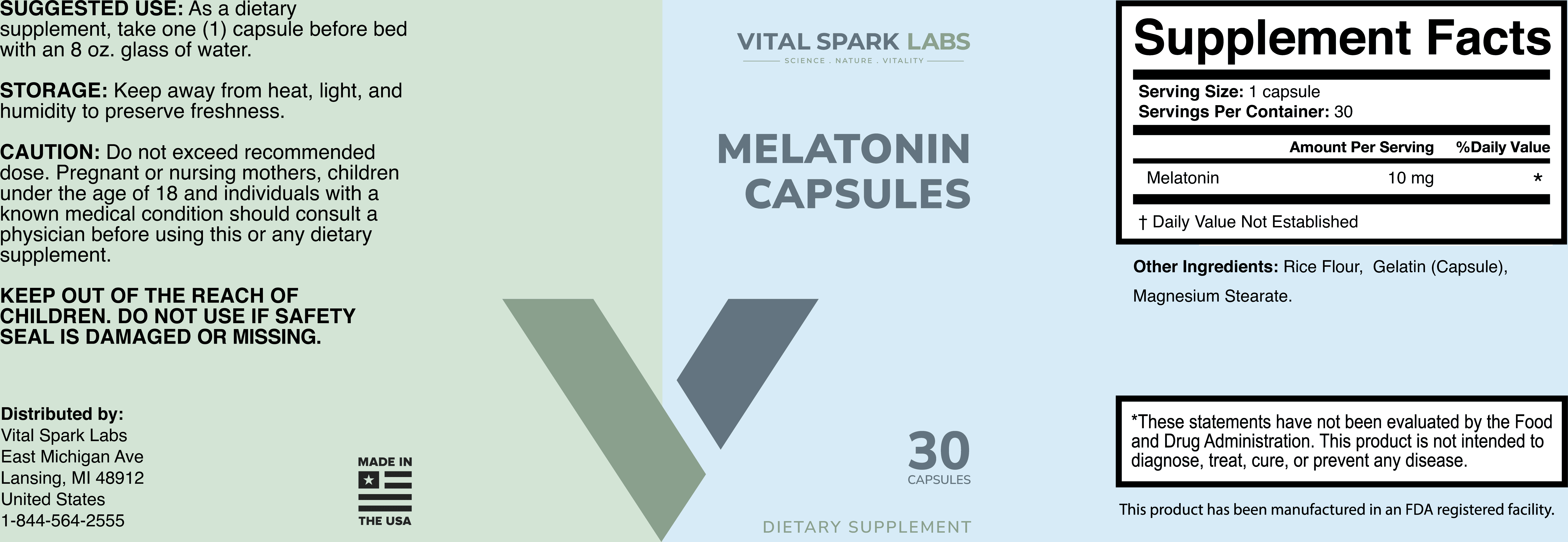 Melatonin Capsules 30 Count