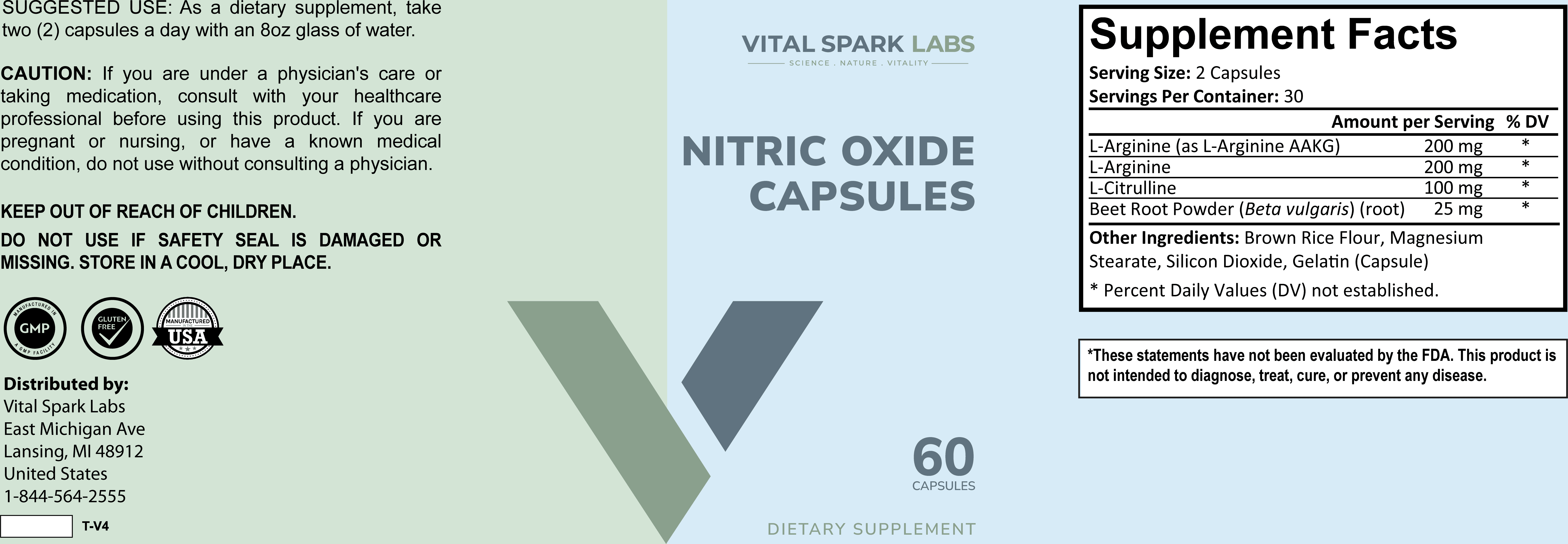 Nitric Oxide Capsules 60 Count